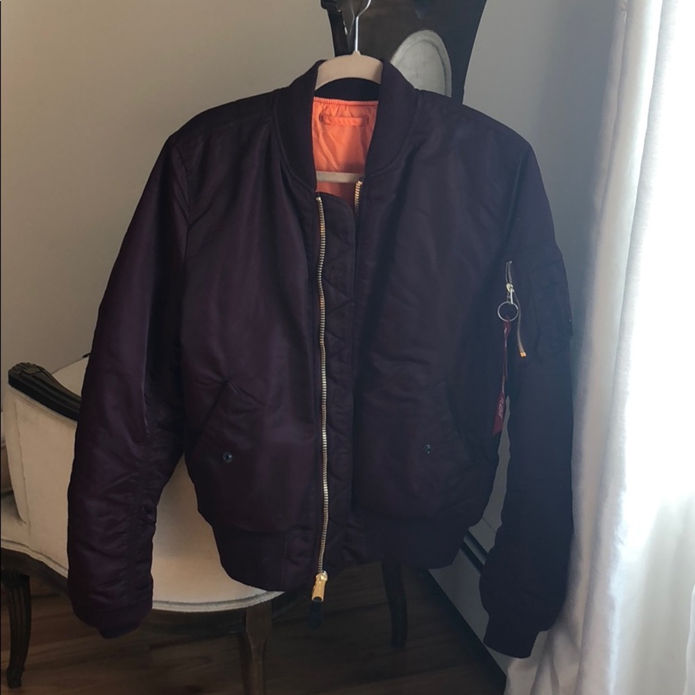 Maroon bomber jacket size Large